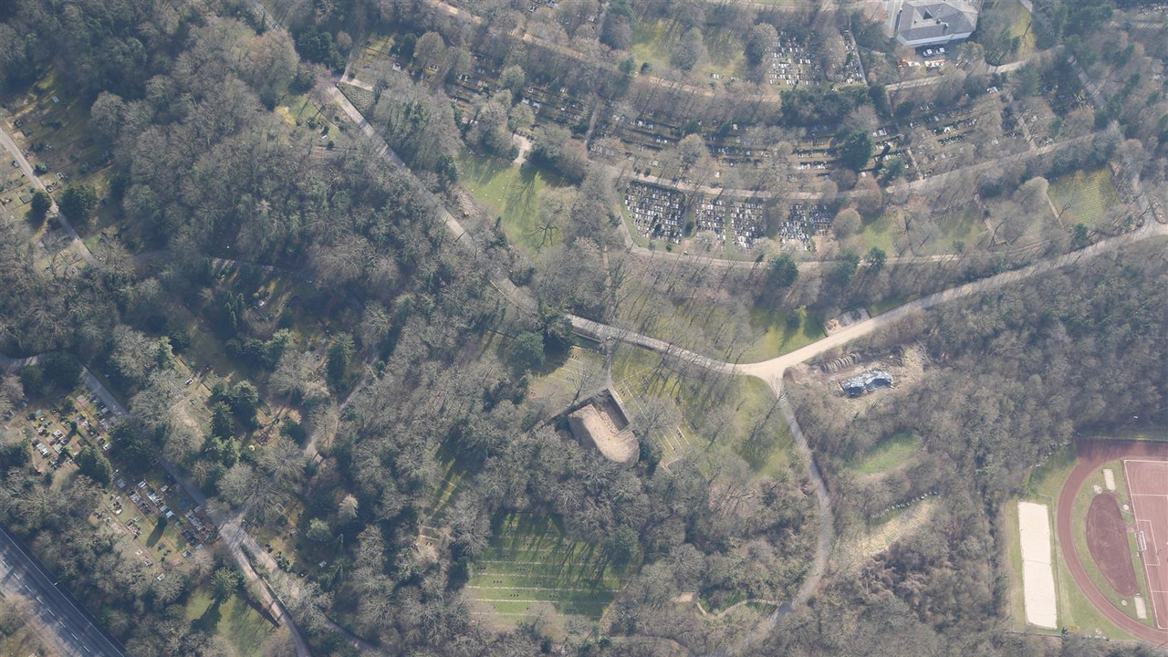 Luftbild des Tatortes