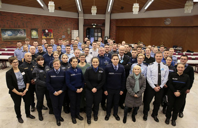 Gruppenbild Internationaler Austausch bei der Polizei Rheinland-Pfalz