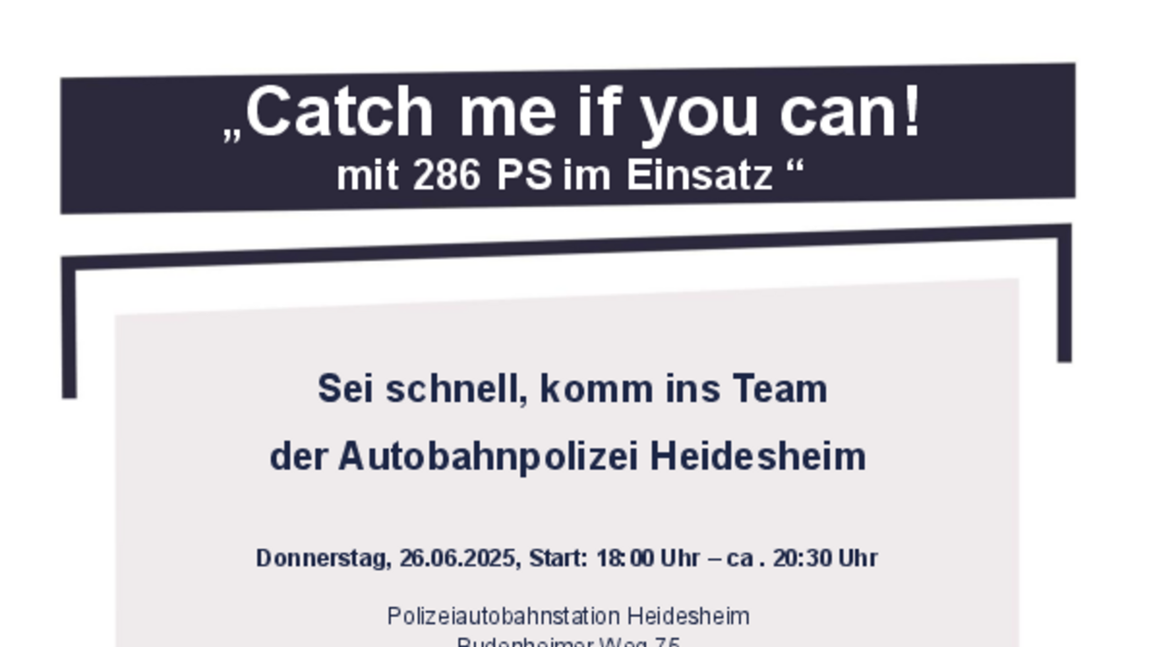 Catch me if you can!