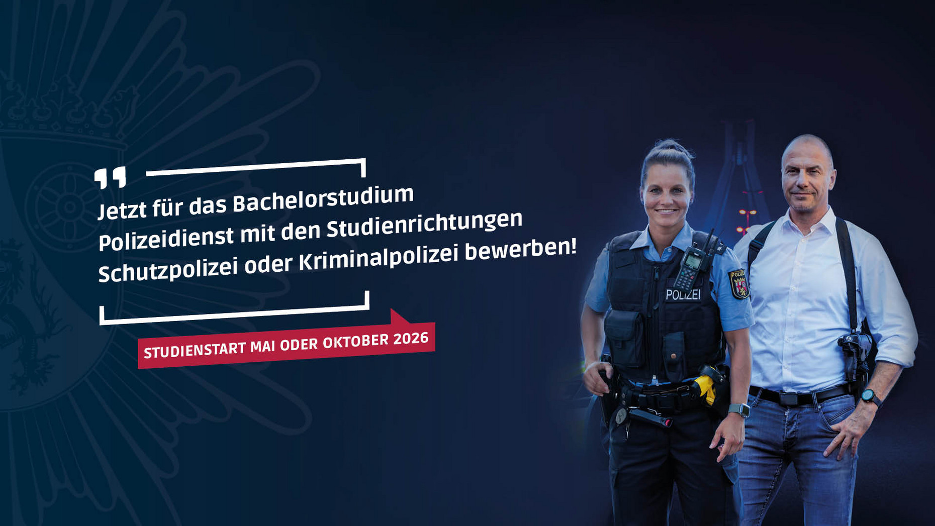 Slider Bewerbung 2026 Schutz und Kriminalpolizei