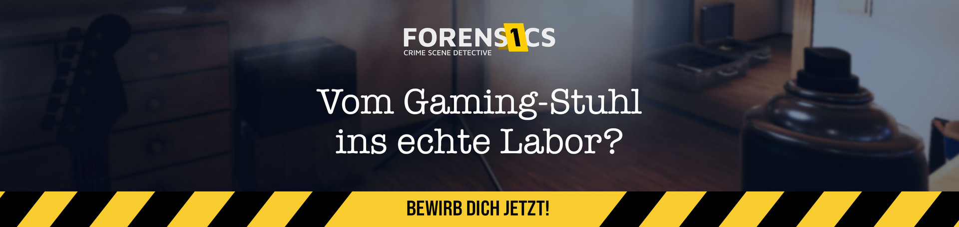 Forensics Crime Scene Detective Titelbild mit Tatortszene