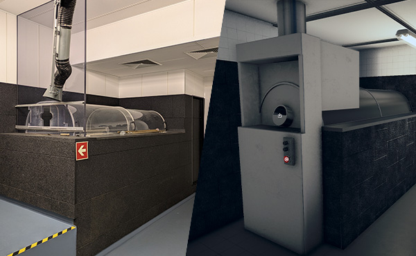 Ballistik-Testanlage mit Röhre zur Untersuchung von Geschossen