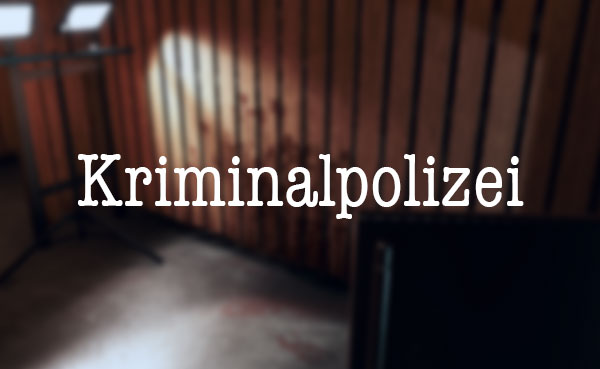 Forensics Crime Scene Detective Titelbild mit Tatort und Schriftzug Kripo