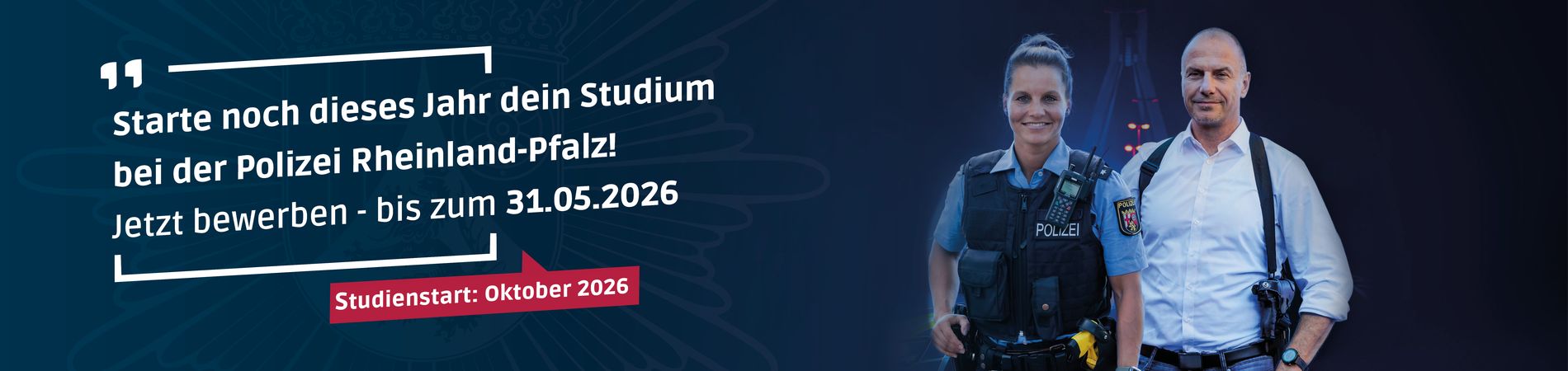 Bis zum 31.5. für deinen Studienstart im Oktober bewerben