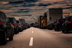 Eine gut gebildete Rettungsgasse